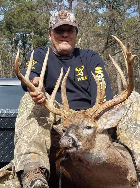 Wes Moye with his 170+ inch Alabama public land buck