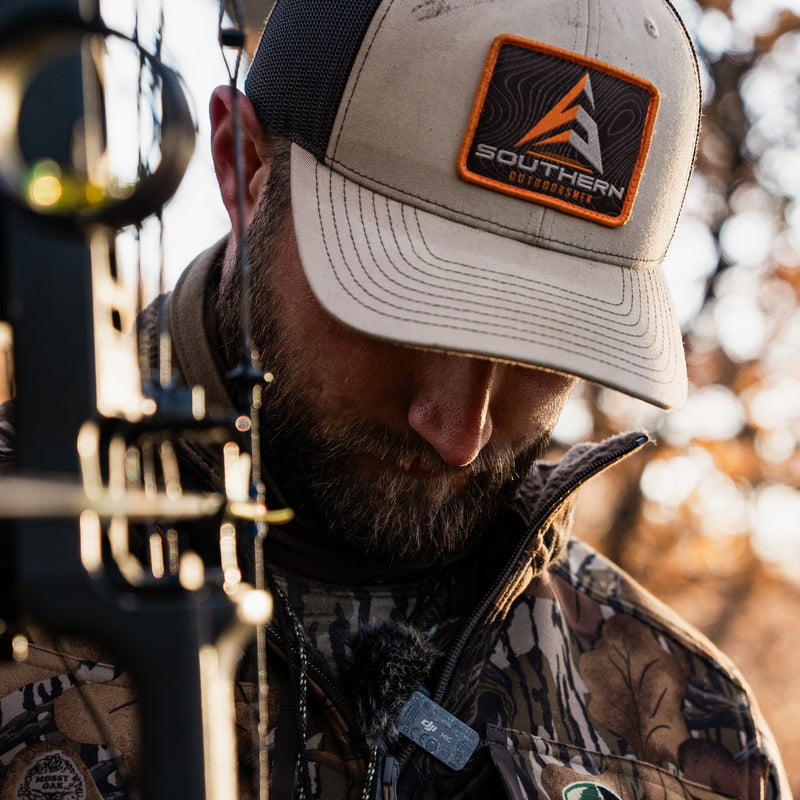 Load image into Gallery viewer, Classic Patch Hat - Coffee/Khaki
